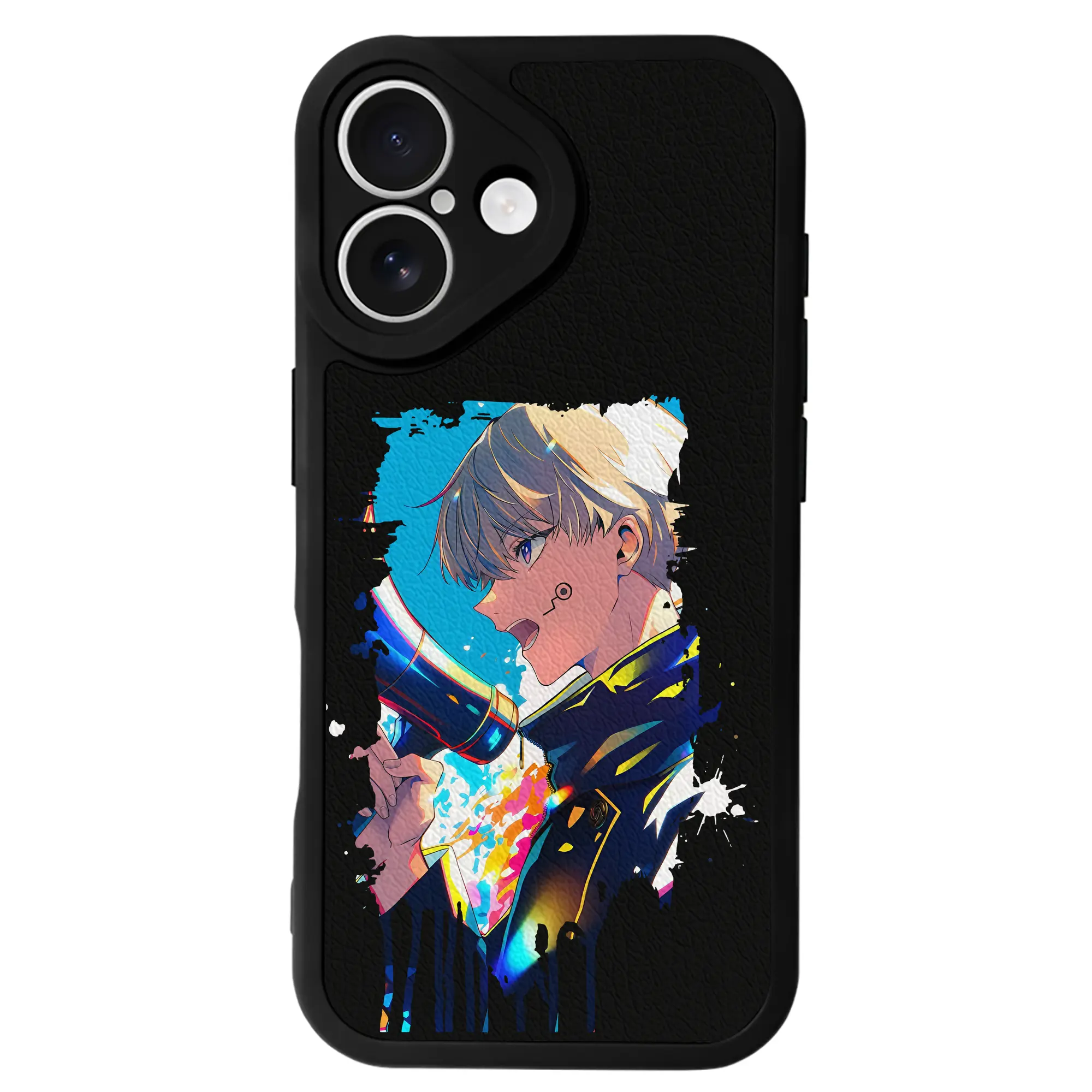 呪術廻戦 グッズ,狗巻 棘 - IPhone 16シリーズ対応 ・ シリコンスマホケース ・ レザー調 ・ 高精度フィット ・ 耐衝撃 ・ ワイヤレス充電対応 ・ 精密カット